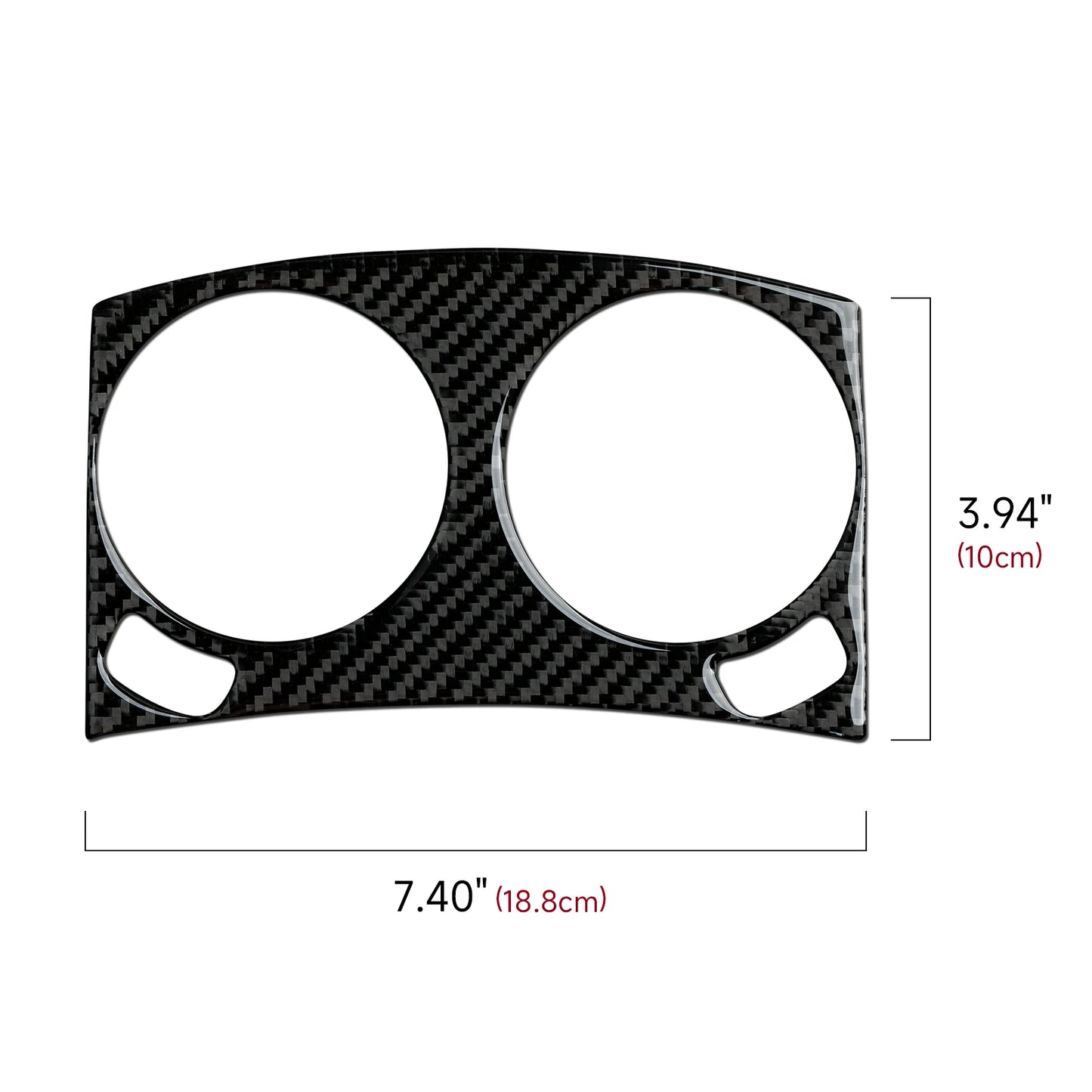Car Front Water Cup Decor Decals for 2011-2023 Chrysler 300 Accessories Carbon Fiber Interior Stickers