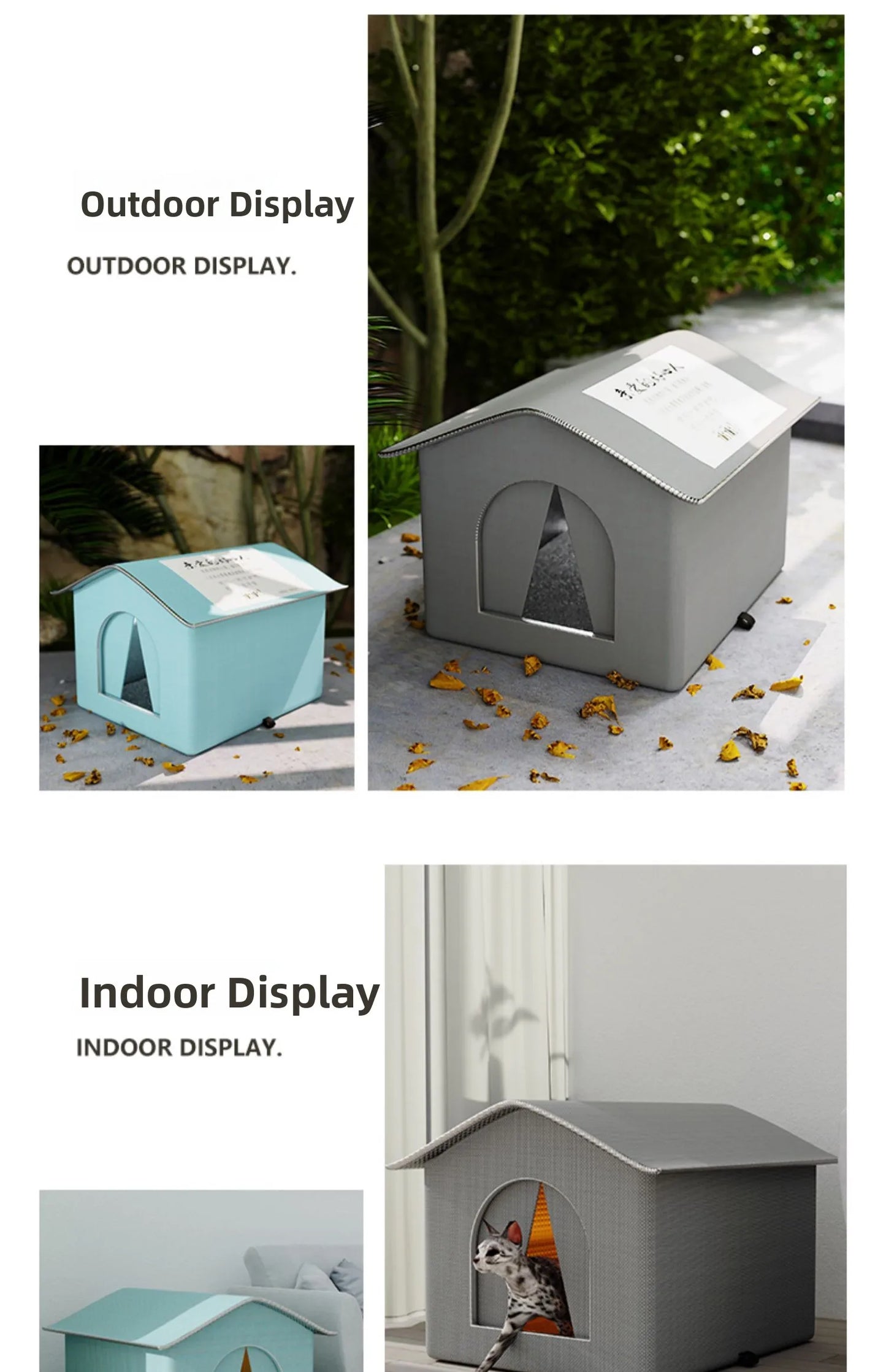 Outdoor Weatherproof Dog elter Winter Cold Proof Rain Sun Protection Warm Full Enclosure Four Seasons Universal Outdoor...