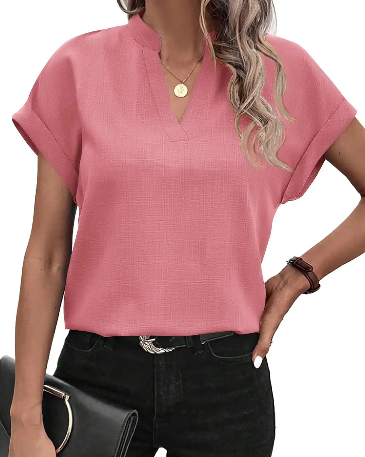 Women's Blouse White Shirt 2024 Summer Solid Color V-neck Cotton Linen Shirt Top Блузки Женские Blusen Блузка Camisas De Mulher