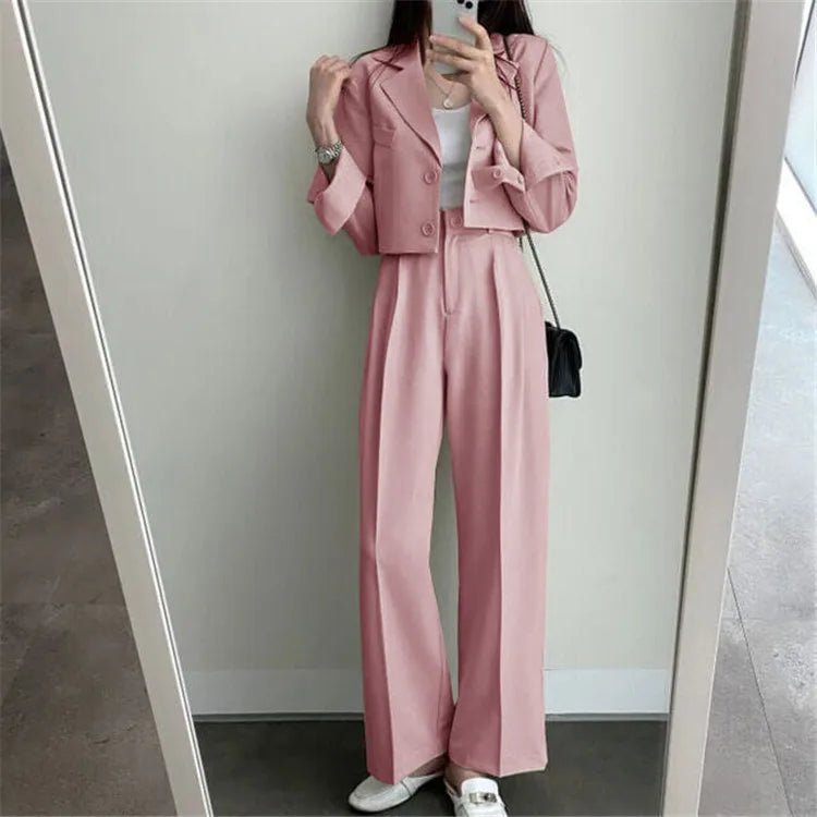 New Spring and Autumn Casual British Style Suit Women's Fashion Pants Suit