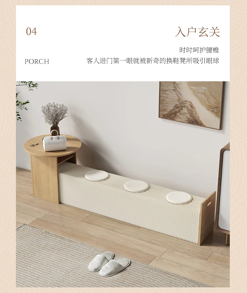 Foldable Screen partition apartment coffee table bench lazy sofa hair stool corrugated low stool organ paper bench furniture