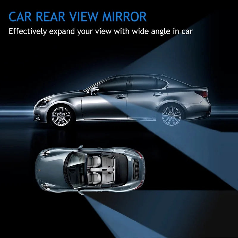 Car Mirror Frameless Car Auxiliary Blind Spot Mirror 360 Degree Wide Angle Parking Auto Rearview Adjustable Mirror Accessories