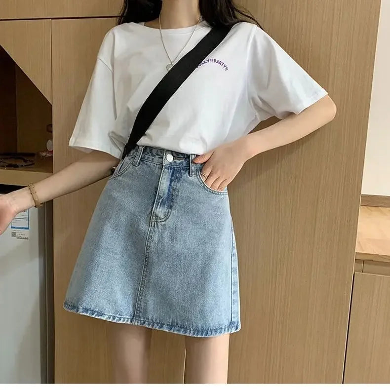 Summer Denim Short Skirt for Women High Wiast Sexy Tight Bag Hip Skirts Lady Slim Fit Y2K Female Short Jeans Skirts DURIKIES