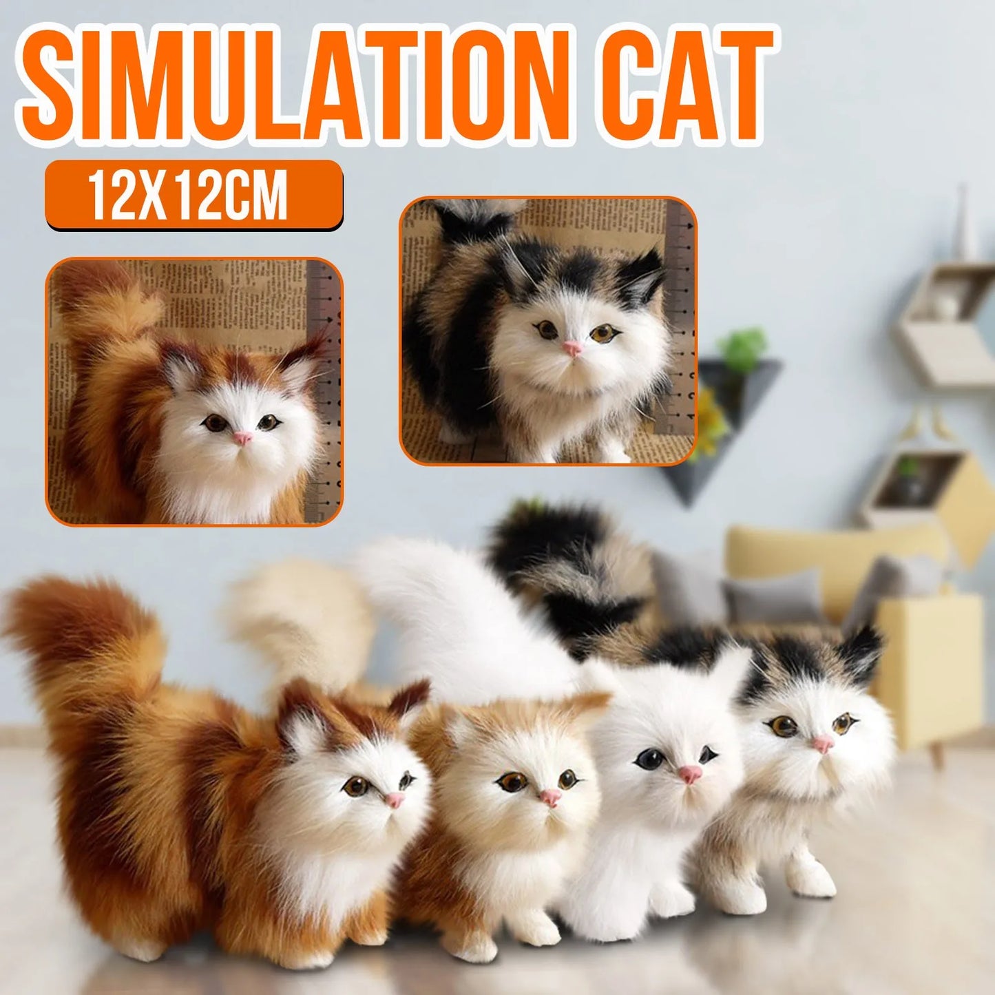Simulation Cat Toys Plush Toys Simulation Models Children'S Gifts Cadeaux InvitéS هدايا