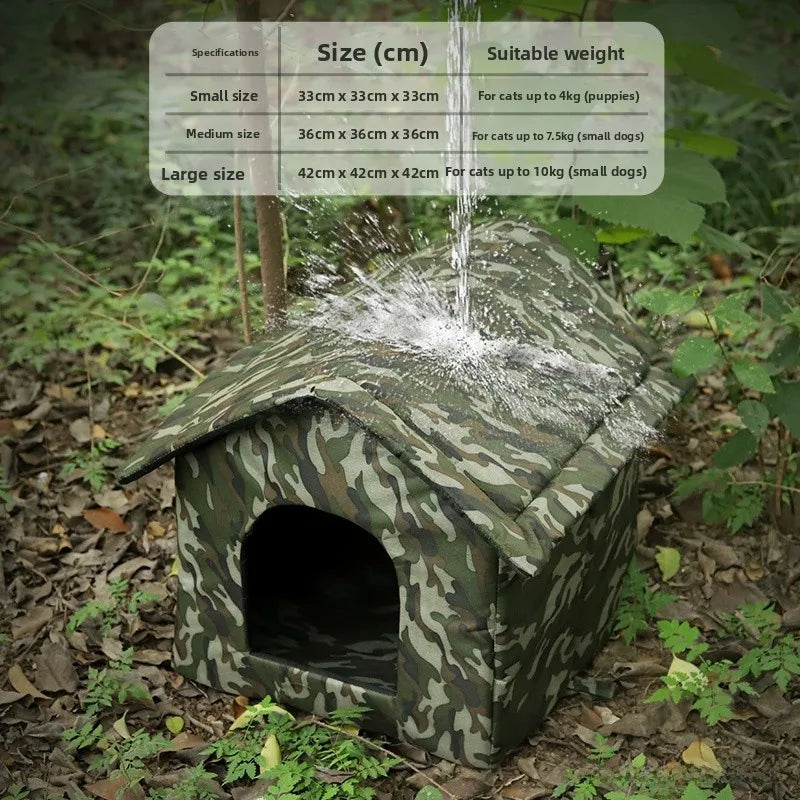 Outdoor Weatherproof Dog elter Winter Cold Proof Rain Sun Protection Warm Full Enclosure Four Seasons Universal Outdoor...