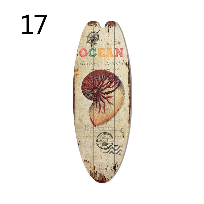 Retro Surfboard Wall Sign