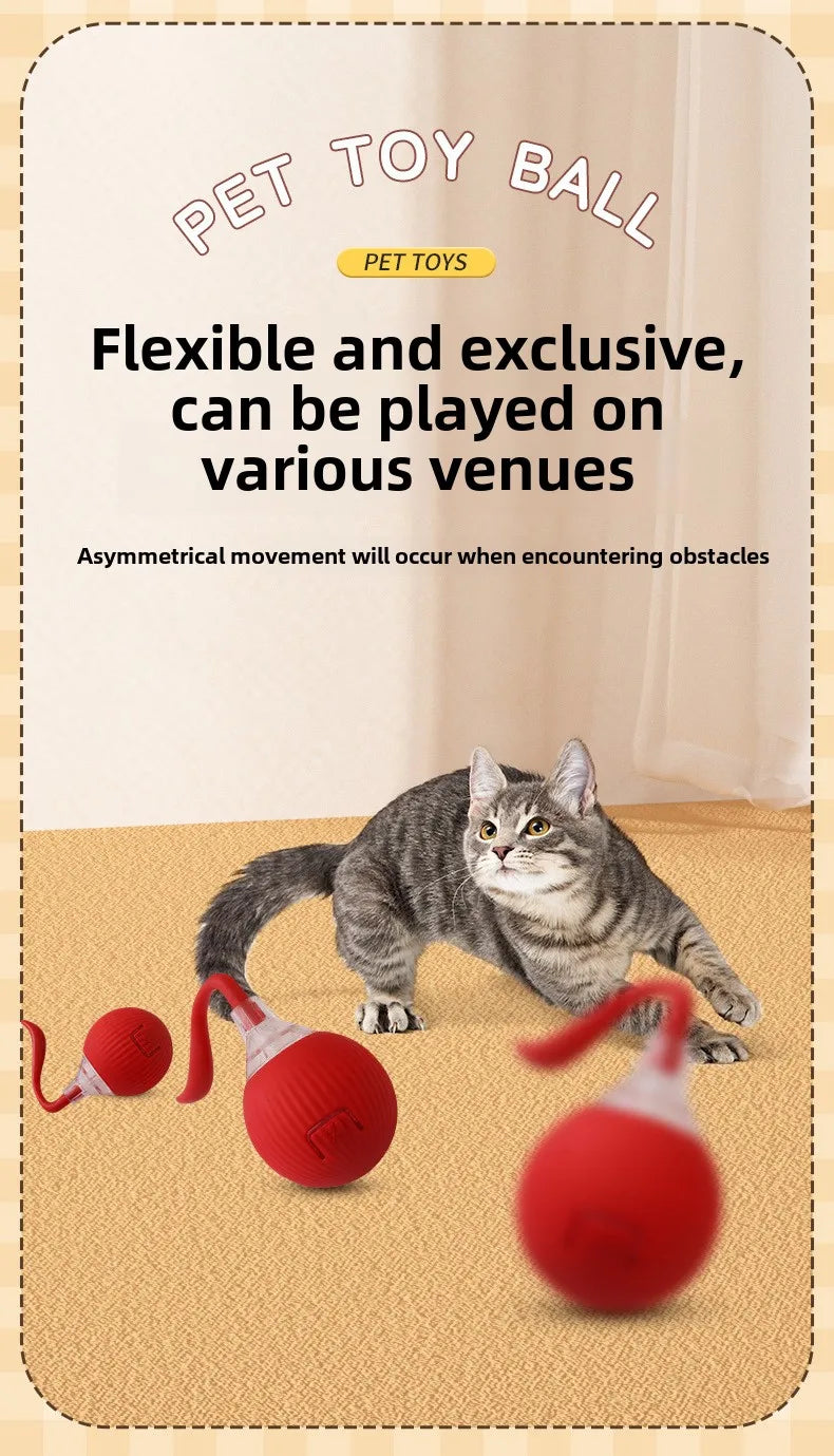 Cat Toys for Cats Ball Dog Toy Ball Electronic Interactive Pet Toy USB Automatic Moving Bouncing for Puppy Cat Products