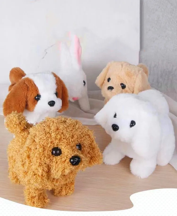 Baby Toy Dogs That Walks and Barks Tail Wagging Plush Interactive Electronic Pets Puppy Montessori Toys for Girls Toddlers Kids