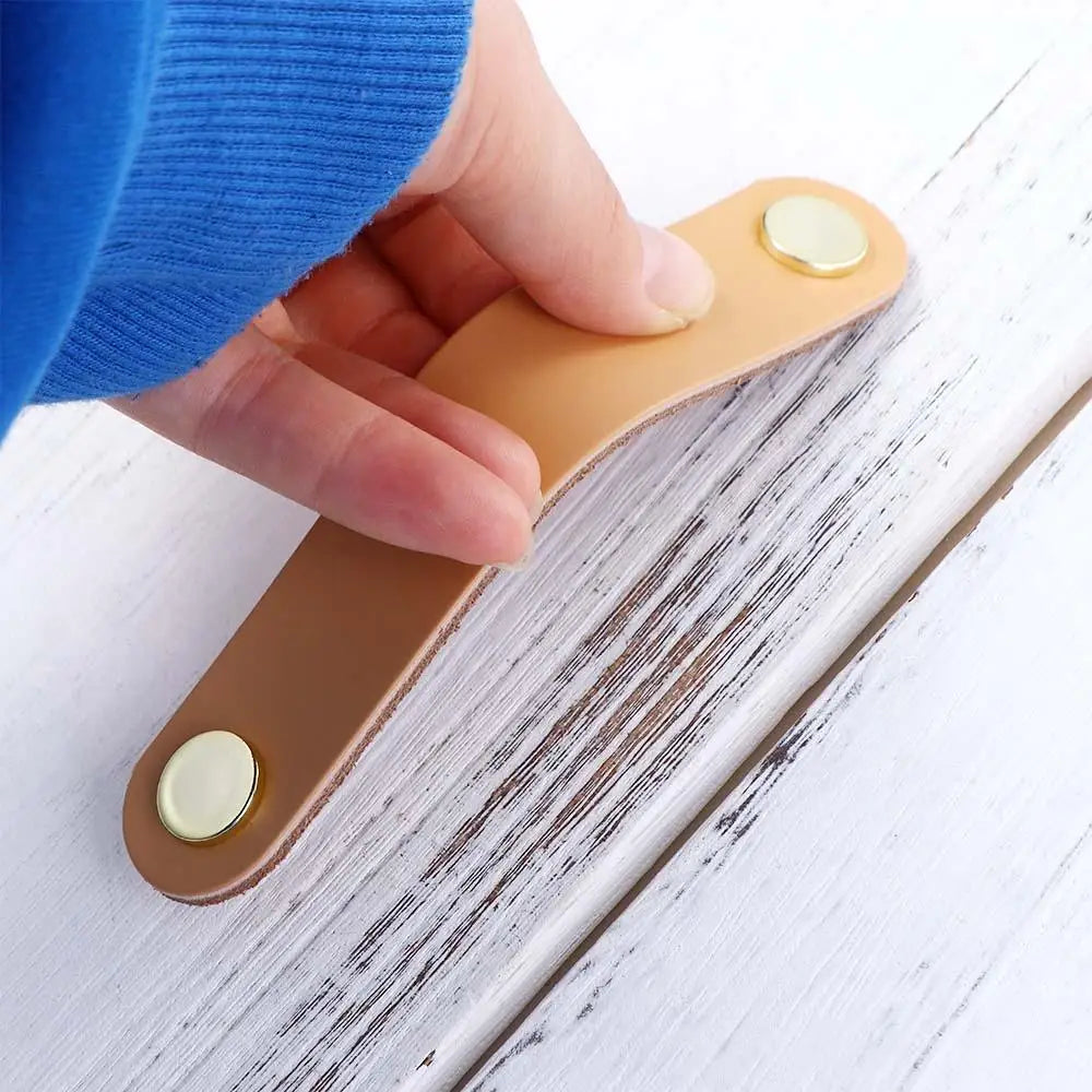 Furniture Modern Style Kitchen Wardrobe Cabinet Environmentally Soft Door Pulls Furniture Knobs Drawer Handle Leather Handle