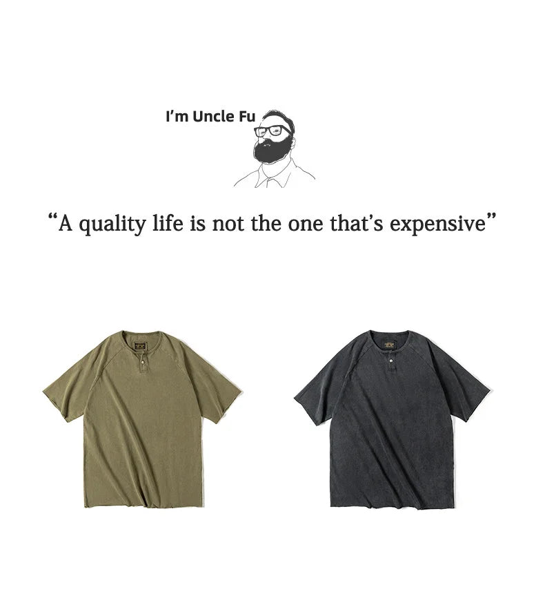 Maden Men Summer T Shirts Cotton Casual Streetwear Tees Retro Do Old Tops Slight Stretch Slim Short Sleeve T-shirts