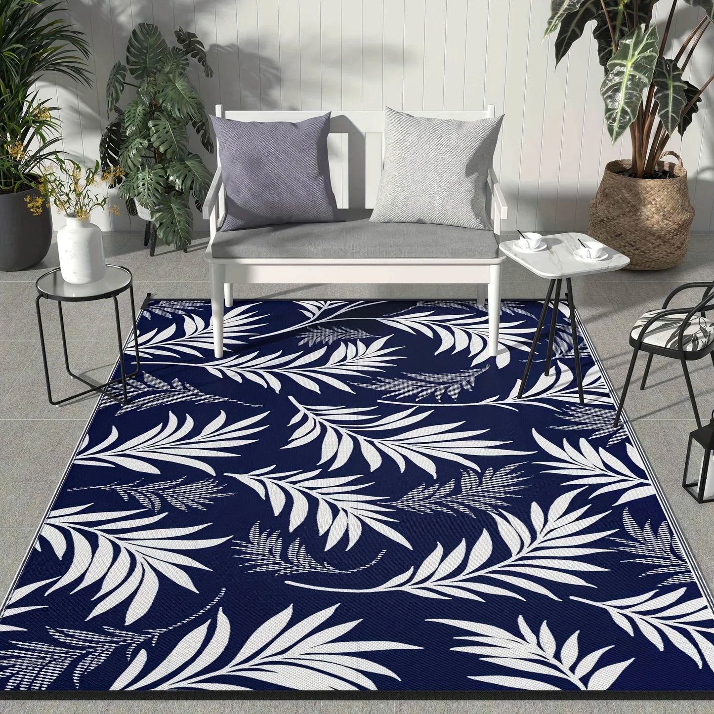 Outdoor Rug Waterproof for Patios Clearance Reversible Camping Rug Carpet Large Area Rugs Mats for Balcony Porch Beach Picnic