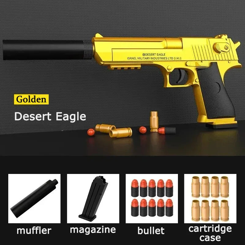 Educational Toy Gun Shell Ejecting Toy Foam Soft Bullet Blaster for Kids Boys Adults Airsoft Pistol Children Birthday Gift