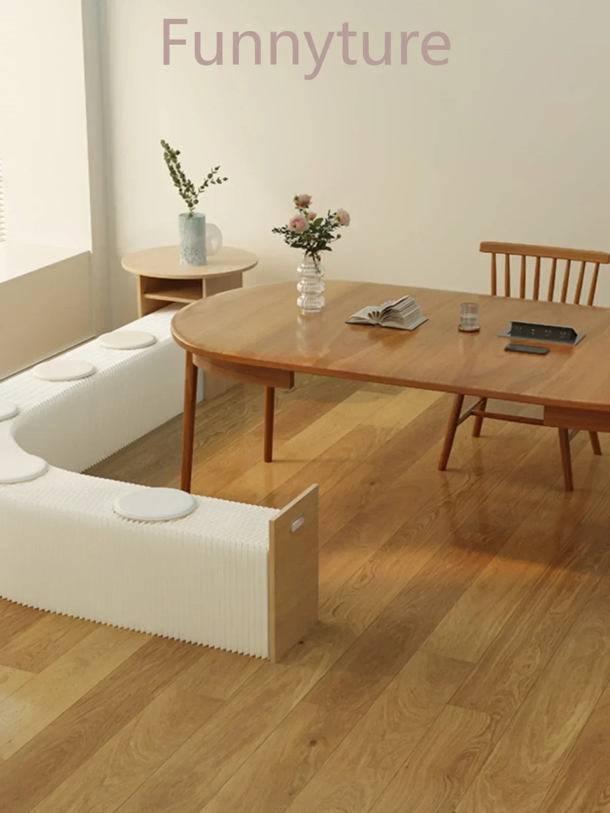 Foldable Screen partition apartment coffee table bench lazy sofa hair stool corrugated low stool organ paper bench furniture