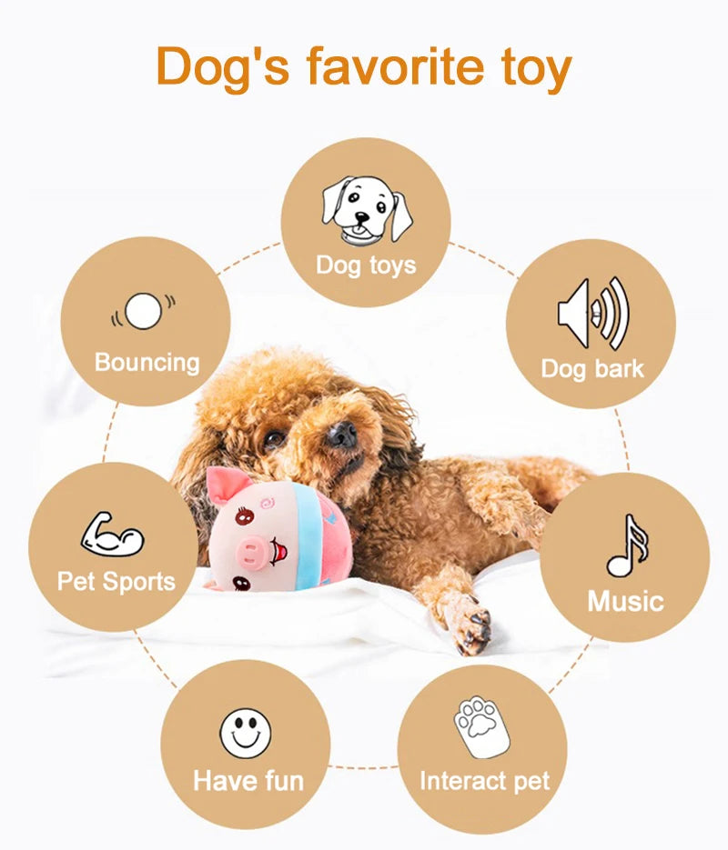 Pet Smart Cat Toy Electric Automatic Plush Bouncing Toys Interactive Toys Self-moving Kitten Toys for Indoor Playing