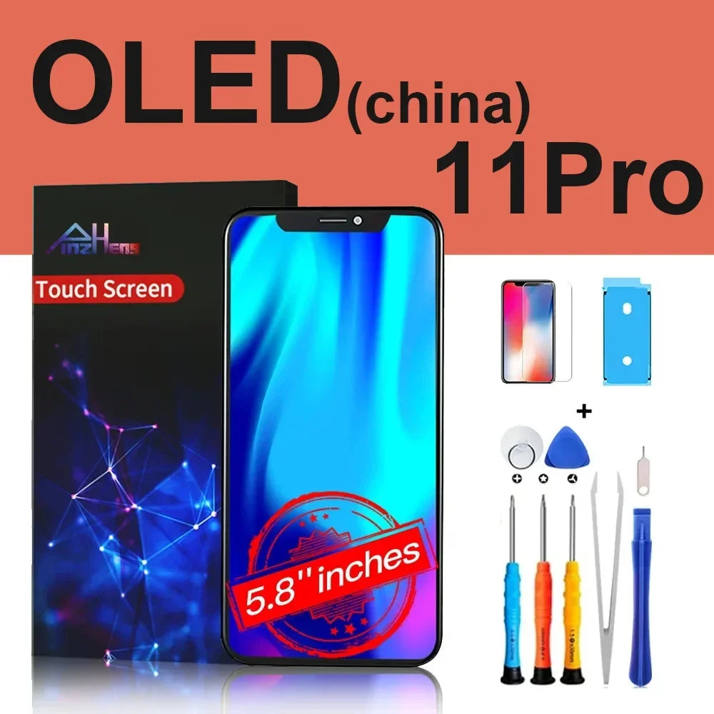 PINZHENG High Quality Display INCELL OLED OEM AMOLED For iPhone XS MAX X XR 11 12 13 MINI PRO PROMAX Screen Replacement LCD