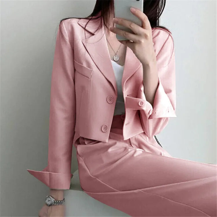 New Spring and Autumn Casual British Style Suit Women's Fashion Pants Suit
