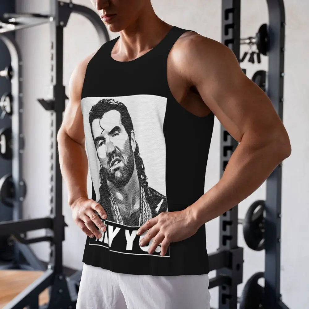 Men's Rip Razor Ramon Hey Yo Tank Top Fitness Sports Sleeveless Tops Summer Wrestling Legend Vest 3D Quick Drying Tops