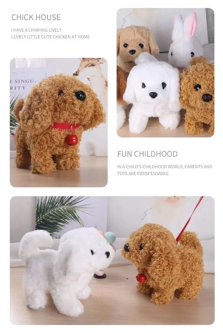 Baby Toy Dogs That Walks and Barks Tail Wagging Plush Interactive Electronic Pets Puppy Montessori Toys for Girls Toddlers Kids