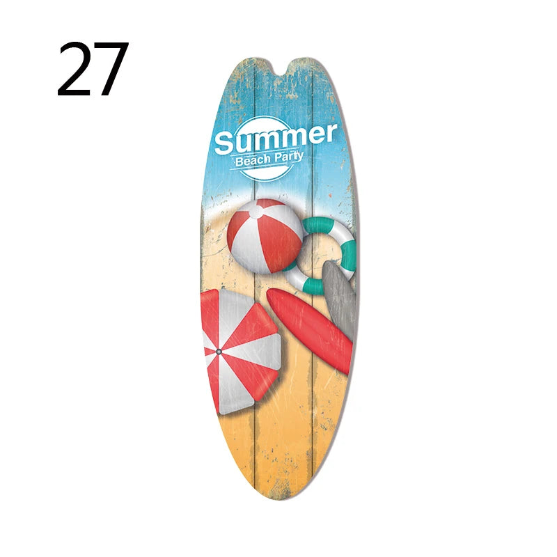 Retro Surfboard Wall Sign