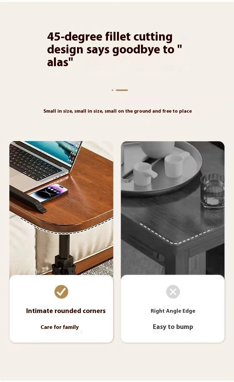 Mobile adjustable edge table Household foldable Mobile Lift Computer Desk Folding living room Desk Dormitory Bedside Table