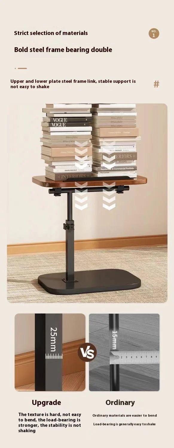 Mobile adjustable edge table Household foldable Mobile Lift Computer Desk Folding living room Desk Dormitory Bedside Table