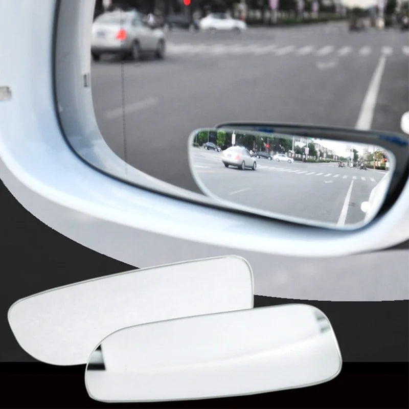 Car Mirror Frameless Car Auxiliary Blind Spot Mirror 360 Degree Wide Angle Parking Auto Rearview Adjustable Mirror Accessories