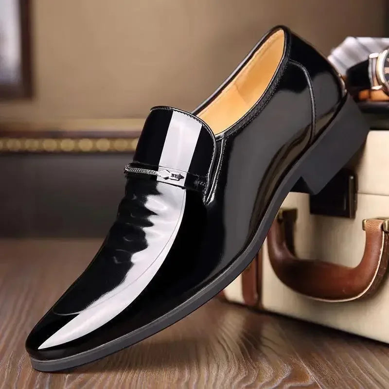 Dress Shoes Man Spring Autumn Official Casual Business Legitimate Leather Elegant Social Shoe for Men and Classic Gentleman 39