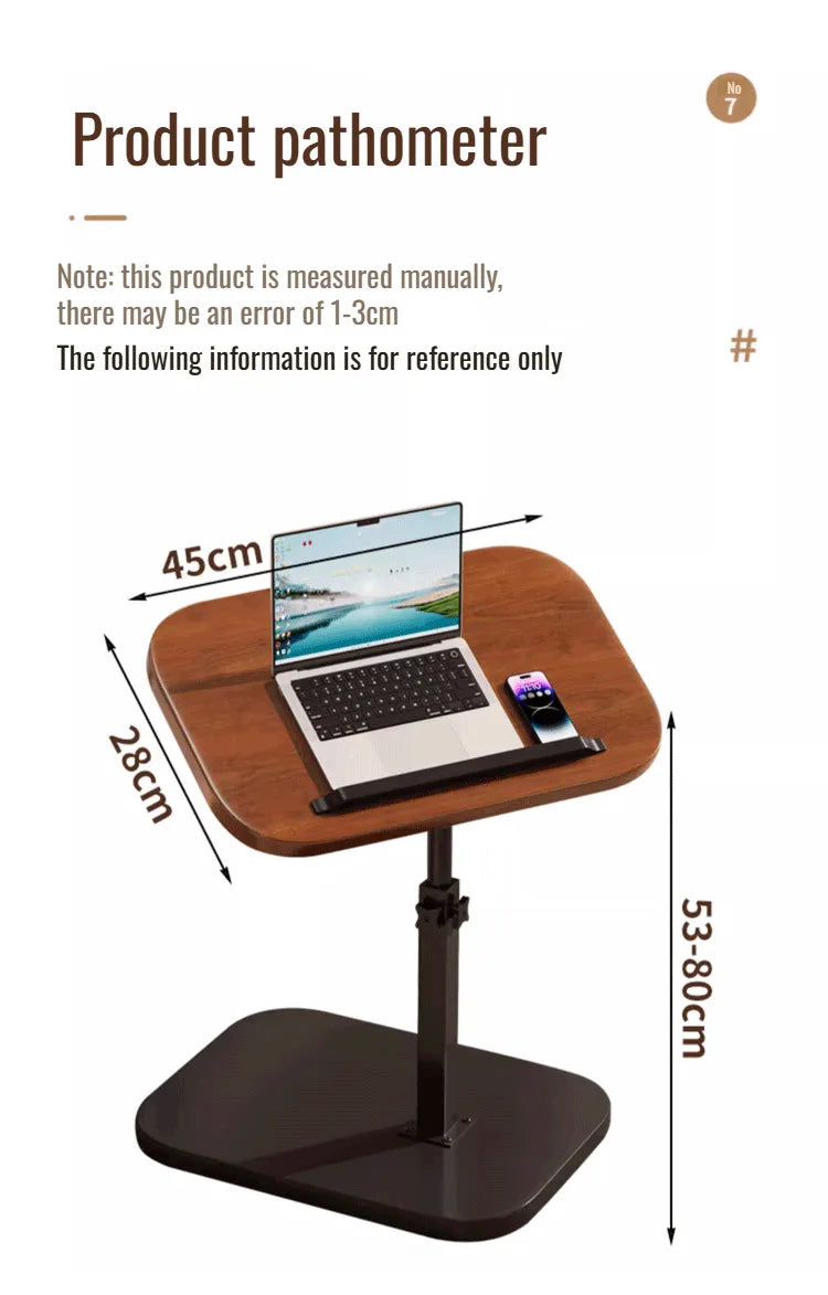 Dormitory Bedside Table Household foldable Mobile Lift Computer Desk Portable livingroom side table Bedroom Lazy Laptop Desk