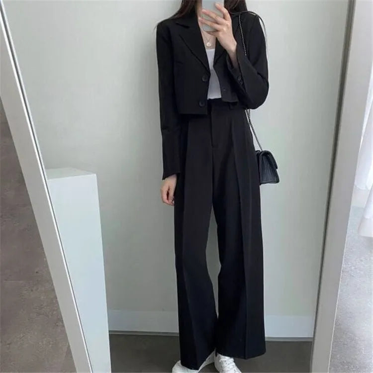 New Spring and Autumn Casual British Style Suit Women's Fashion Pants Suit