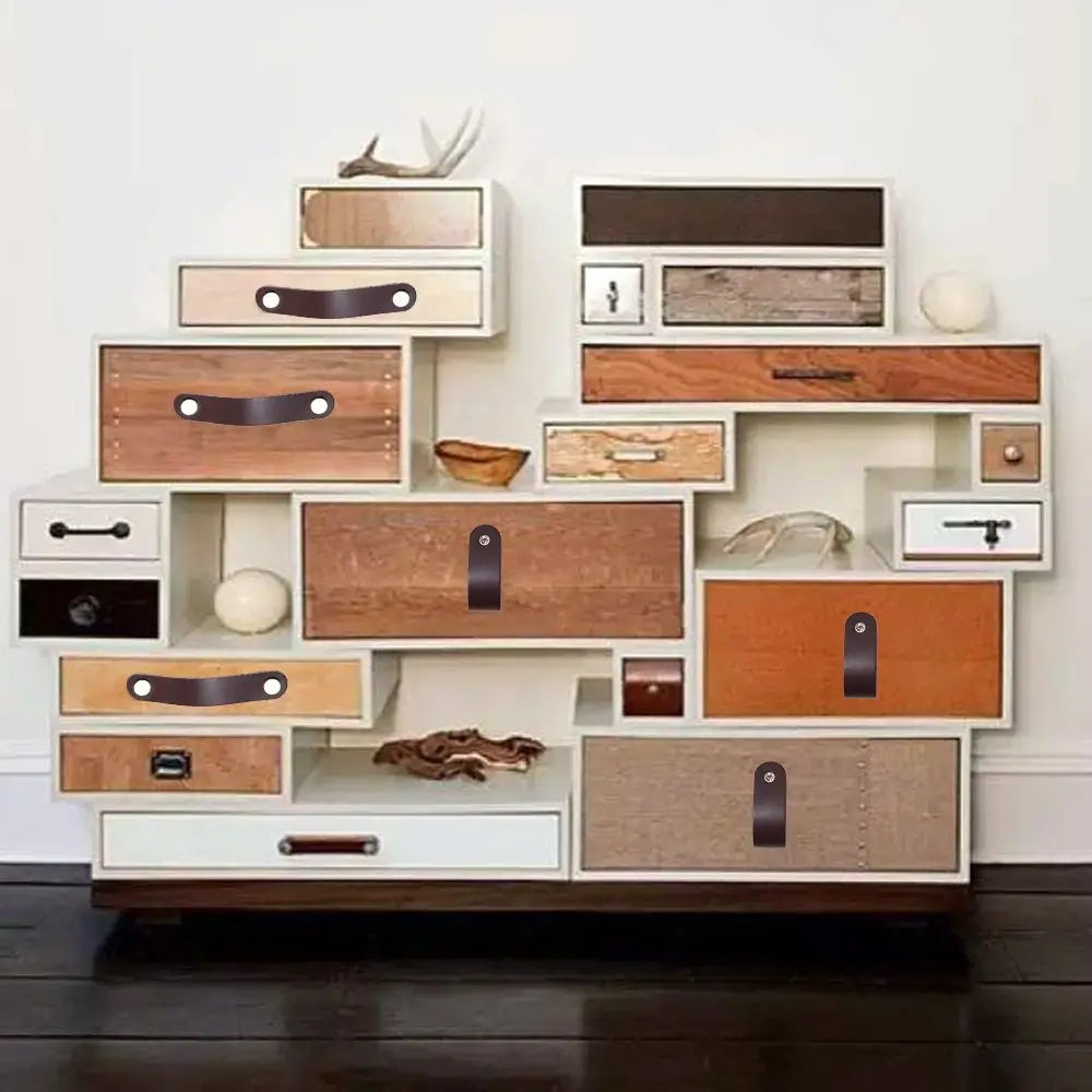 Furniture Modern Style Kitchen Wardrobe Cabinet Environmentally Soft Door Pulls Furniture Knobs Drawer Handle Leather Handle