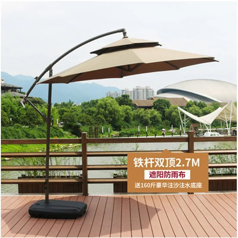 Outdoor villa courtyard garden balcony sunshade banana outdoor terrace side rainproof parasol wholesa