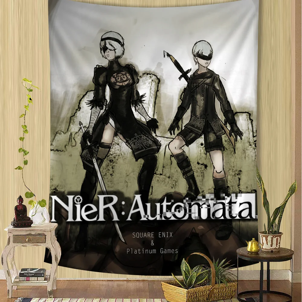 NieR Automata Cartoon Tapestry Home Decoration hippie bohemian decoration divination Home Decor