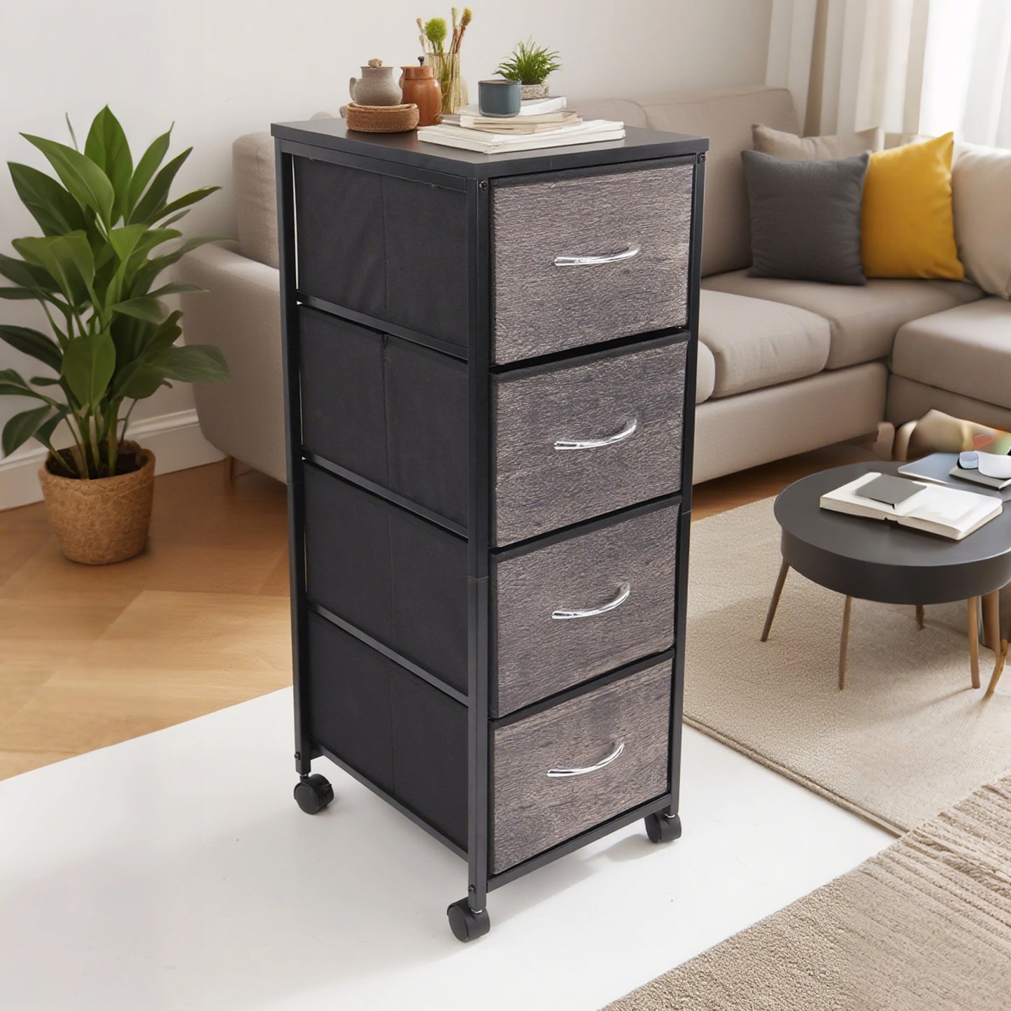 Fabric Drawer Storage Cabinet Home Furniture for Kitchen, Bedroom, Office, Study