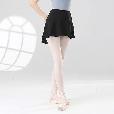 Girls Ballet Skirts Women Dance Short Skirts High Elastic Skirt Ballerina Adult Skate Dancing Yoga Lace Up Chiffon Skirt