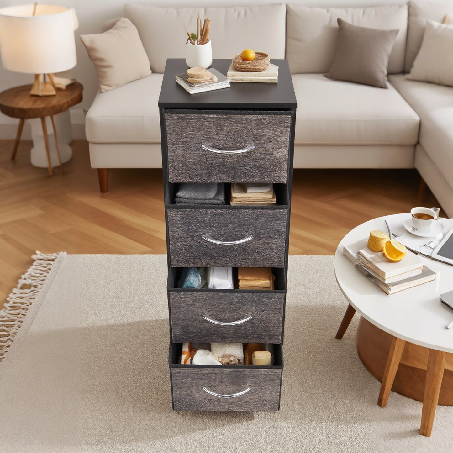 Fabric Drawer Storage Cabinet Home Furniture for Kitchen, Bedroom, Office, Study