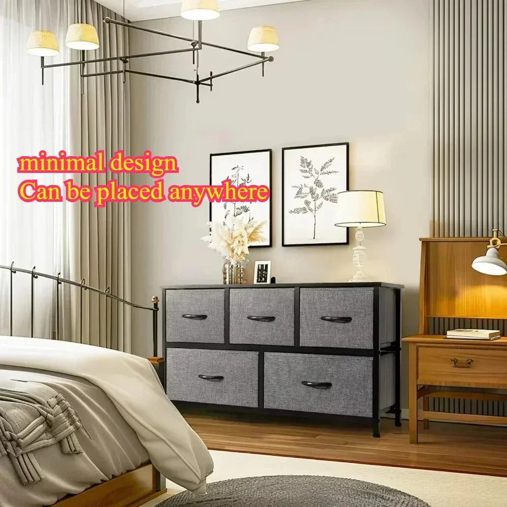 Fabric Drawer Storage Cabinet Simple Children's Toy Cabinet Drawer Style Fabric Storage Cabinet Bedroom Iron Five Dou Cabinet