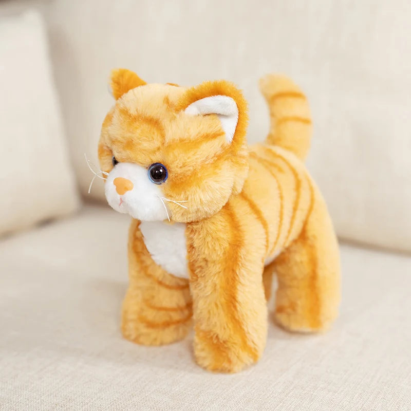 Smiling, Fun, Cute Kitten Makes You Happy Plush Toys 8-inch Cat Plush Toys