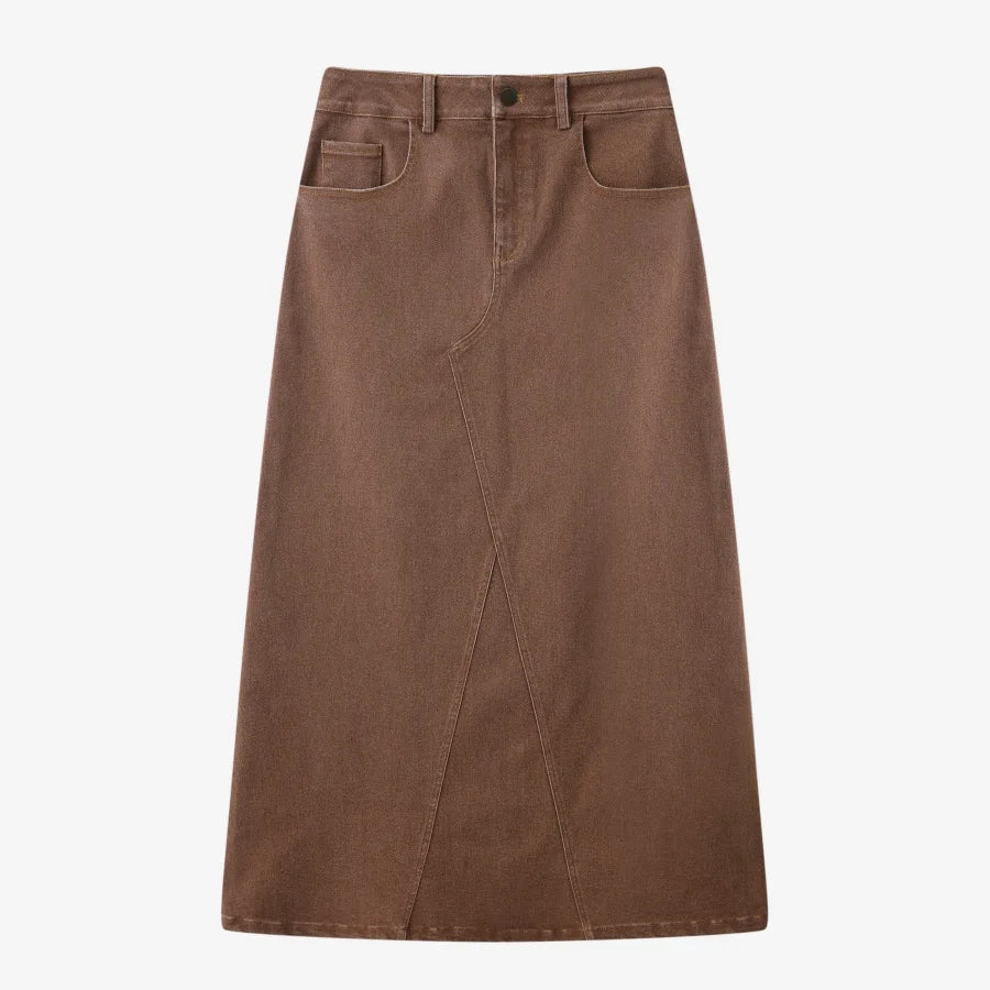 AS 2025 woman Elastic denim skirt fashion lady wear denim fabric with stretch (waist wide can be Stretch to 2-3cm)