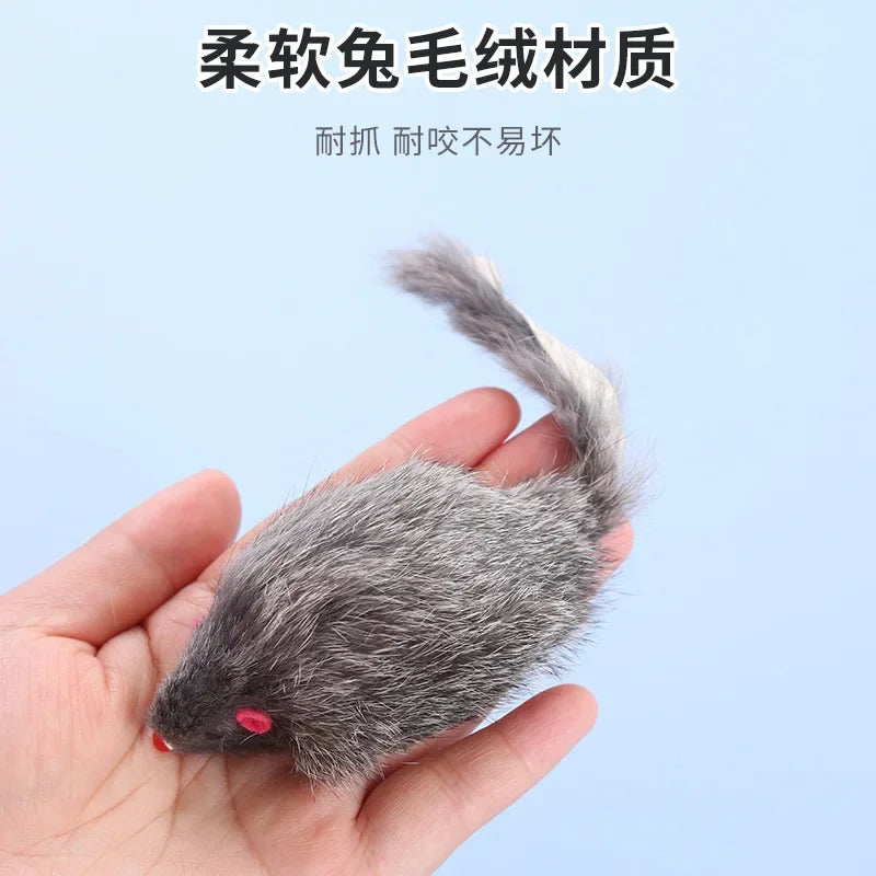 Cat Toy Mouse Contains Rattonite Bite Resistant Pet Supplies Interactive Cat Toy Plush Mouse Juguetes Para Gatos Rascador Gato