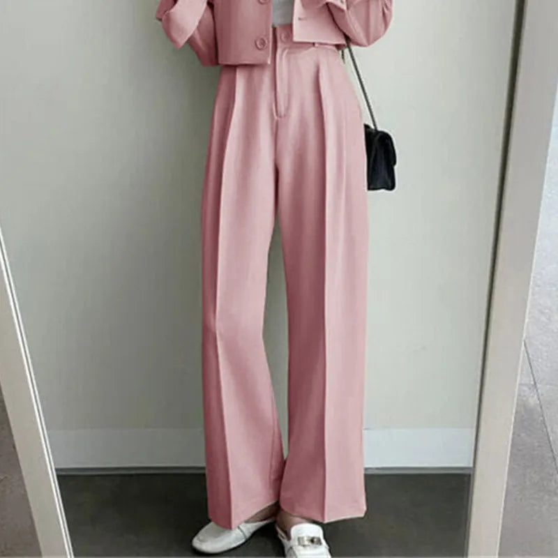 New Spring and Autumn Casual British Style Suit Women's Fashion Pants Suit
