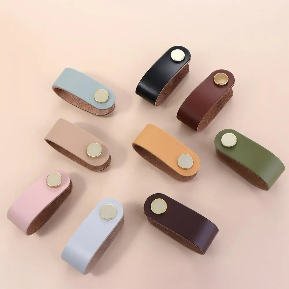 Furniture Modern Style Kitchen Wardrobe Cabinet Environmentally Soft Door Pulls Furniture Knobs Drawer Handle Leather Handle