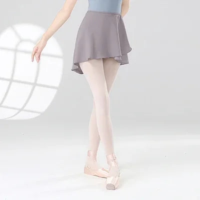 Girls Ballet Skirts Women Dance Short Skirts High Elastic Skirt Ballerina Adult Skate Dancing Yoga Lace Up Chiffon Skirt