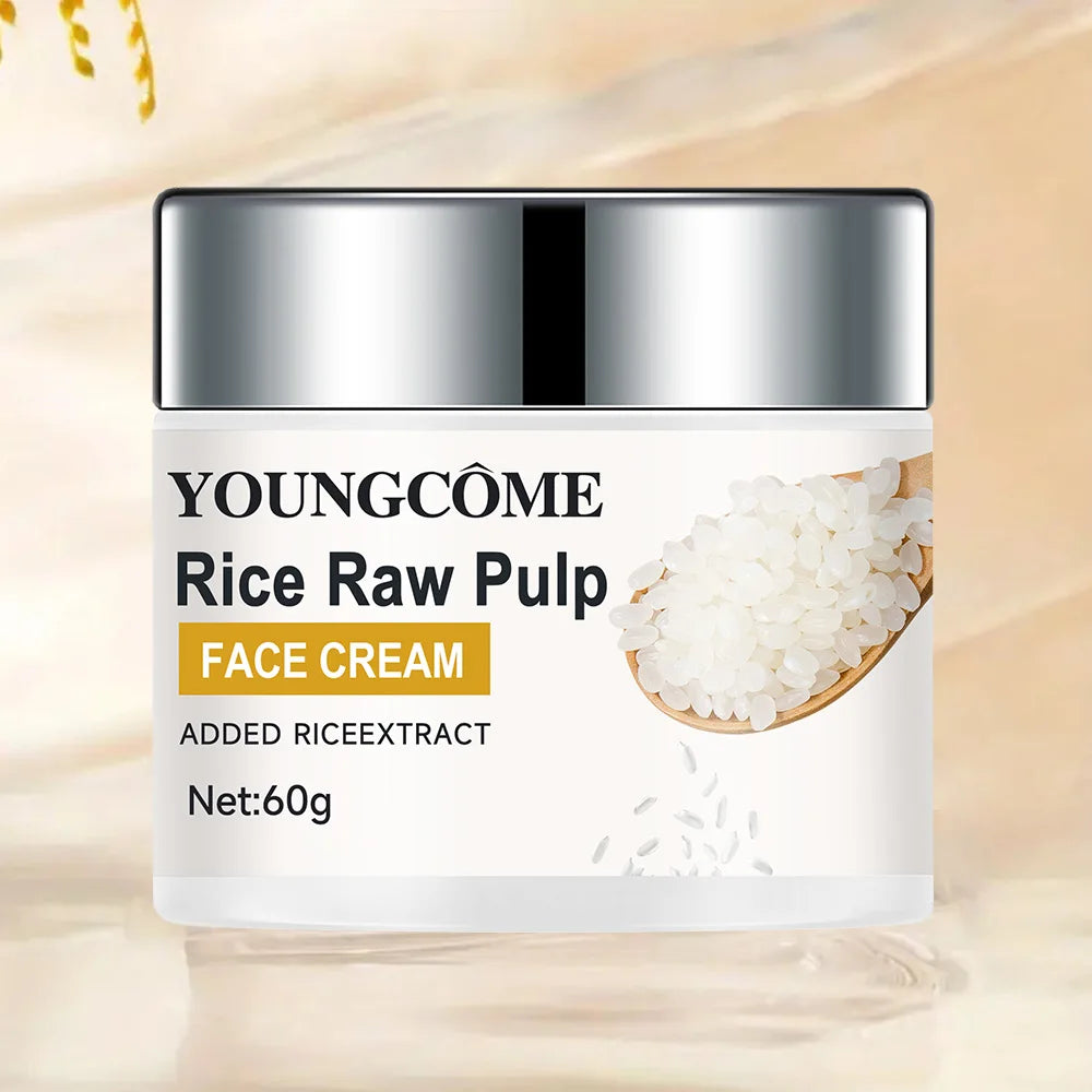 Rice Cream Promotes Elasticity Radiance MoisturizesNouriTheshes LocksMoisture Anti Aging Face Lifting Nourishing Repair Collagen