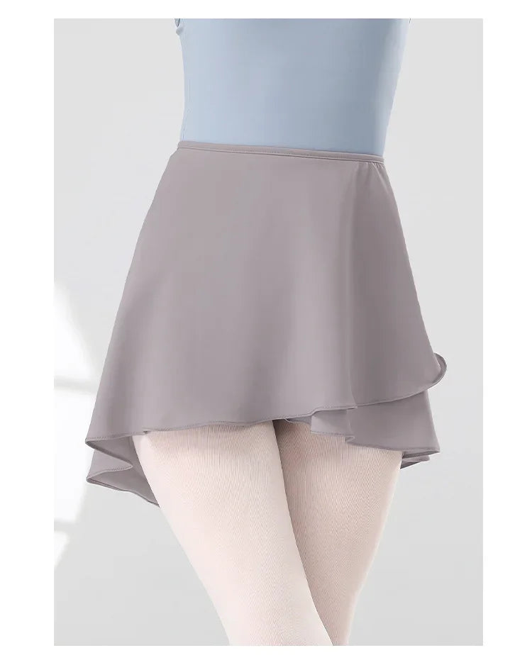 Girls Ballet Skirts Women Dance Short Skirts High Elastic Skirt Ballerina Adult Skate Dancing Yoga Lace Up Chiffon Skirt