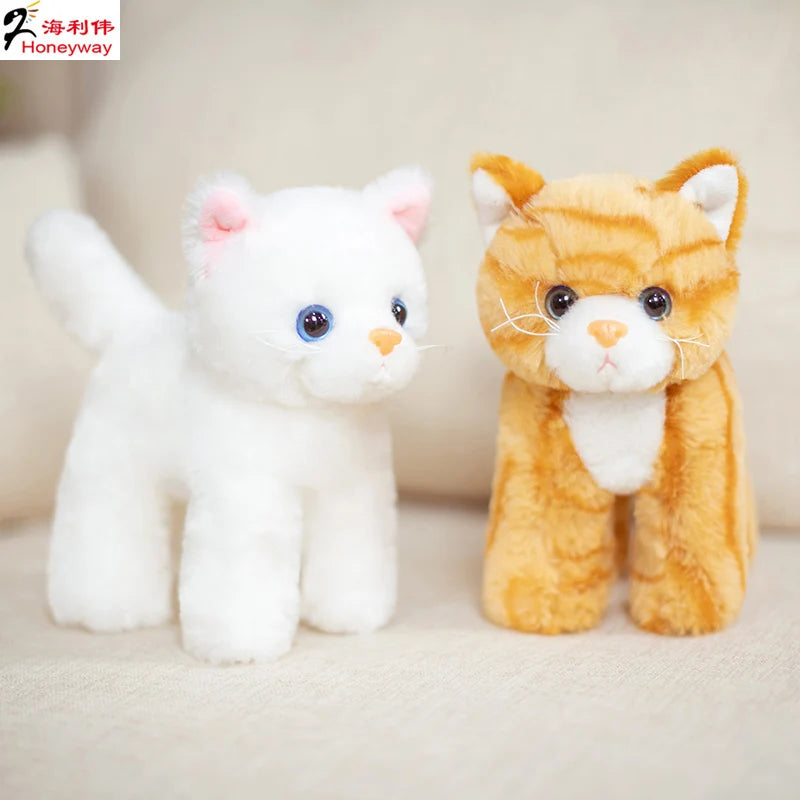 Smiling, Fun, Cute Kitten Makes You Happy Plush Toys 8-inch Cat Plush Toys