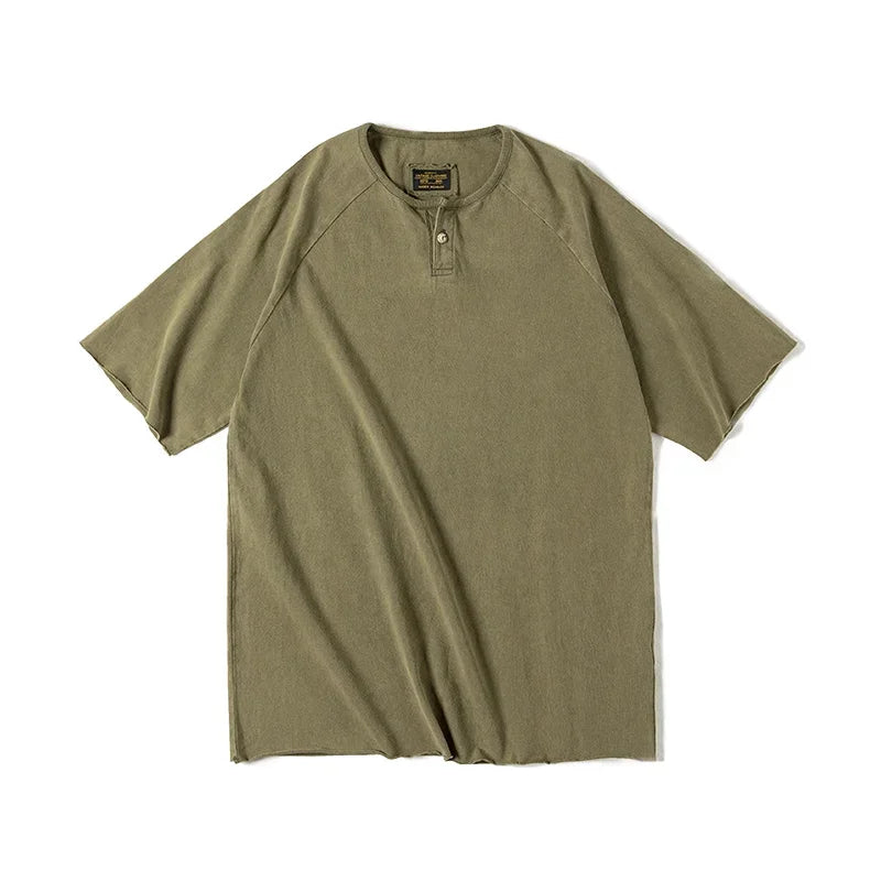 Maden Men Summer T Shirts Cotton Casual Streetwear Tees Retro Do Old Tops Slight Stretch Slim Short Sleeve T-shirts