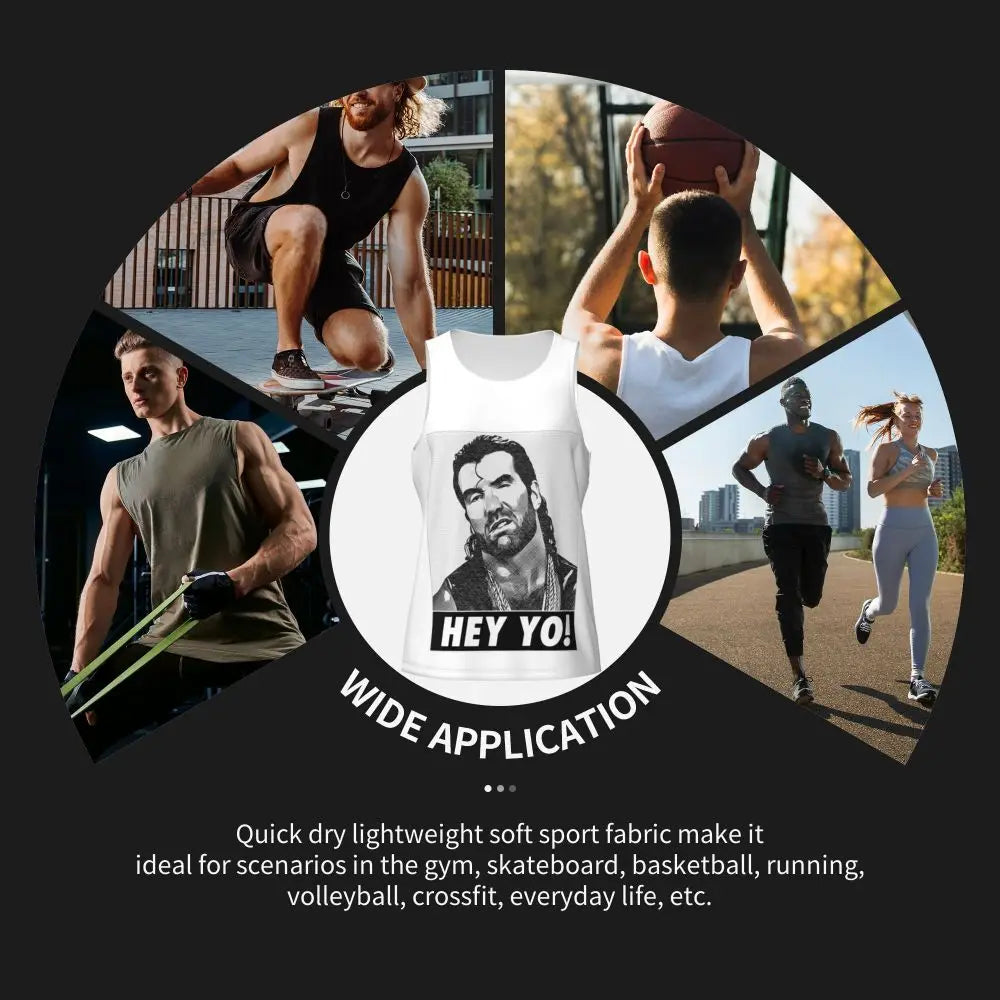 Men's Rip Razor Ramon Hey Yo Tank Top Fitness Sports Sleeveless Tops Summer Wrestling Legend Vest 3D Quick Drying Tops