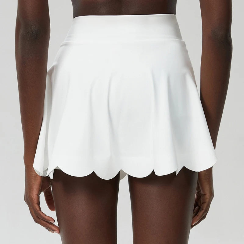 2-in-1 Tennis Skirt with Compression Shorts - Breathable Workout Skirt with Pockets