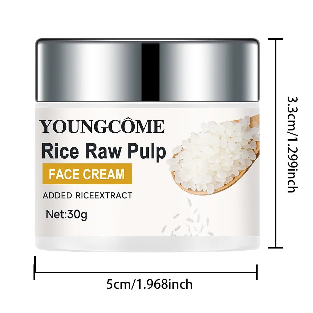 Rice Cream Promotes Elasticity Radiance MoisturizesNouriTheshes LocksMoisture Anti Aging Face Lifting Nourishing Repair Collagen