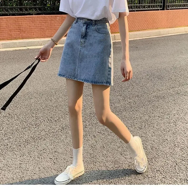 Summer Denim Short Skirt for Women High Wiast Sexy Tight Bag Hip Skirts Lady Slim Fit Y2K Female Short Jeans Skirts DURIKIES
